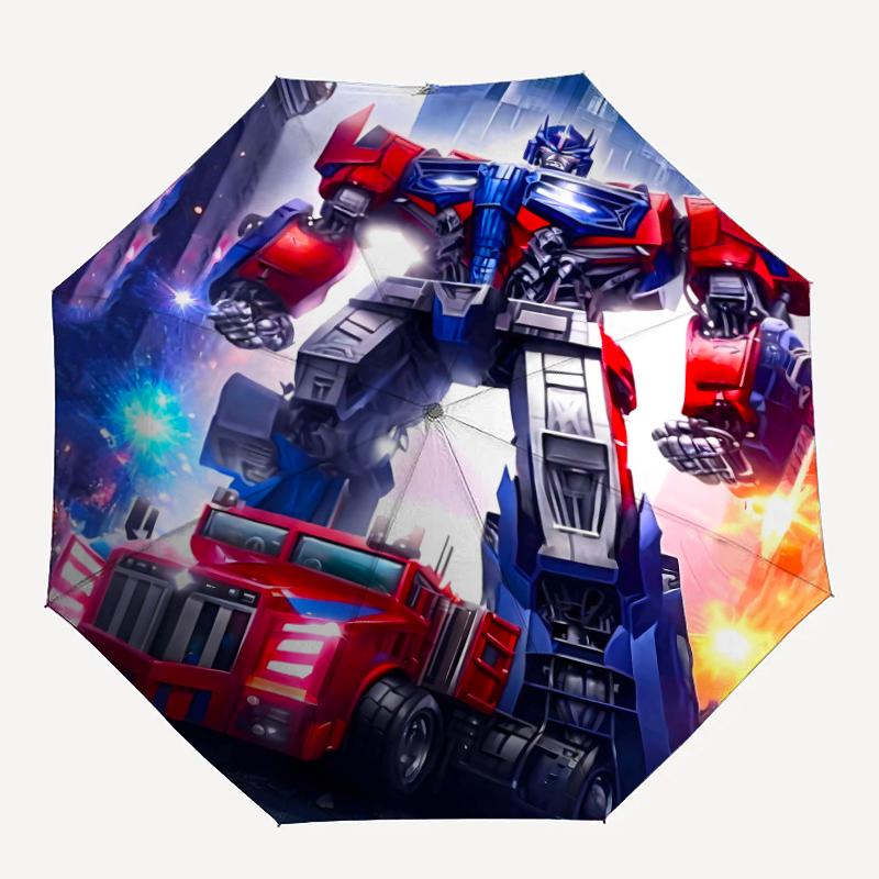 1pc Transformers2 Umbrella, Sun Protection, And UV Shielding. It Has Eight Sturdy Ribs for Outdoor Use And Perfect Gift