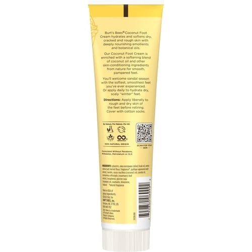 [Burt's Bees Official] Burt's Bees Foot Cream (121.9g) Additive-Free, Cracked and Callused Care