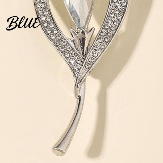 Long-lasting Brooch Common Callalily Pin for Women Rhinestones Inlaid Coat