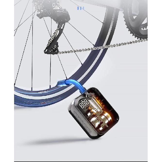 TWTOPSE Cycling Bike Mini Wireless Inflatable Pump Portable Bicycle Electric Vehicle Tire Inflator Smart Digital Display Pump