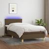 VidaXL Slatted Bed Base with Mattress and LED, Upholstered Bed, Single Bed, Adult Bed for Interior Bedroom, 3133752