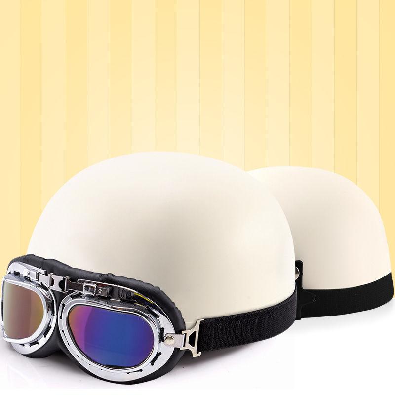 Electric Battery Car Helmet Gray Man Lady Retro Summer Sunshade Sunscreen Half Helmet Cute Summer Hard Hat Full Helmet