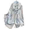 Scarf Women'S Fashion Elegant Versatile Printed Long Scarf Simulation Silk Scarf Double-Sided Gold Silk Sunscreen Shawl