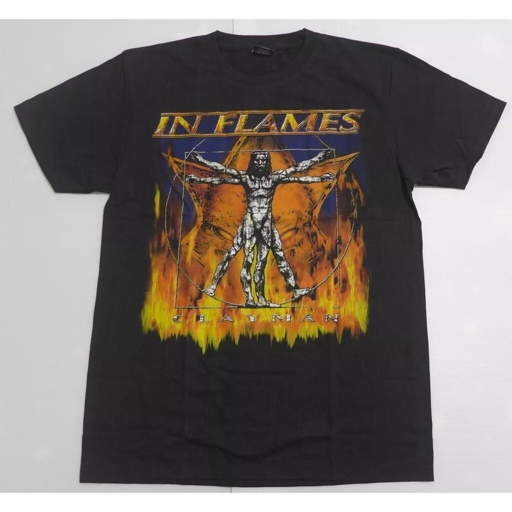 Vintage In Flames - Clayman World Band T Shirt S-5XL Unisex T-Shirt XXXXL