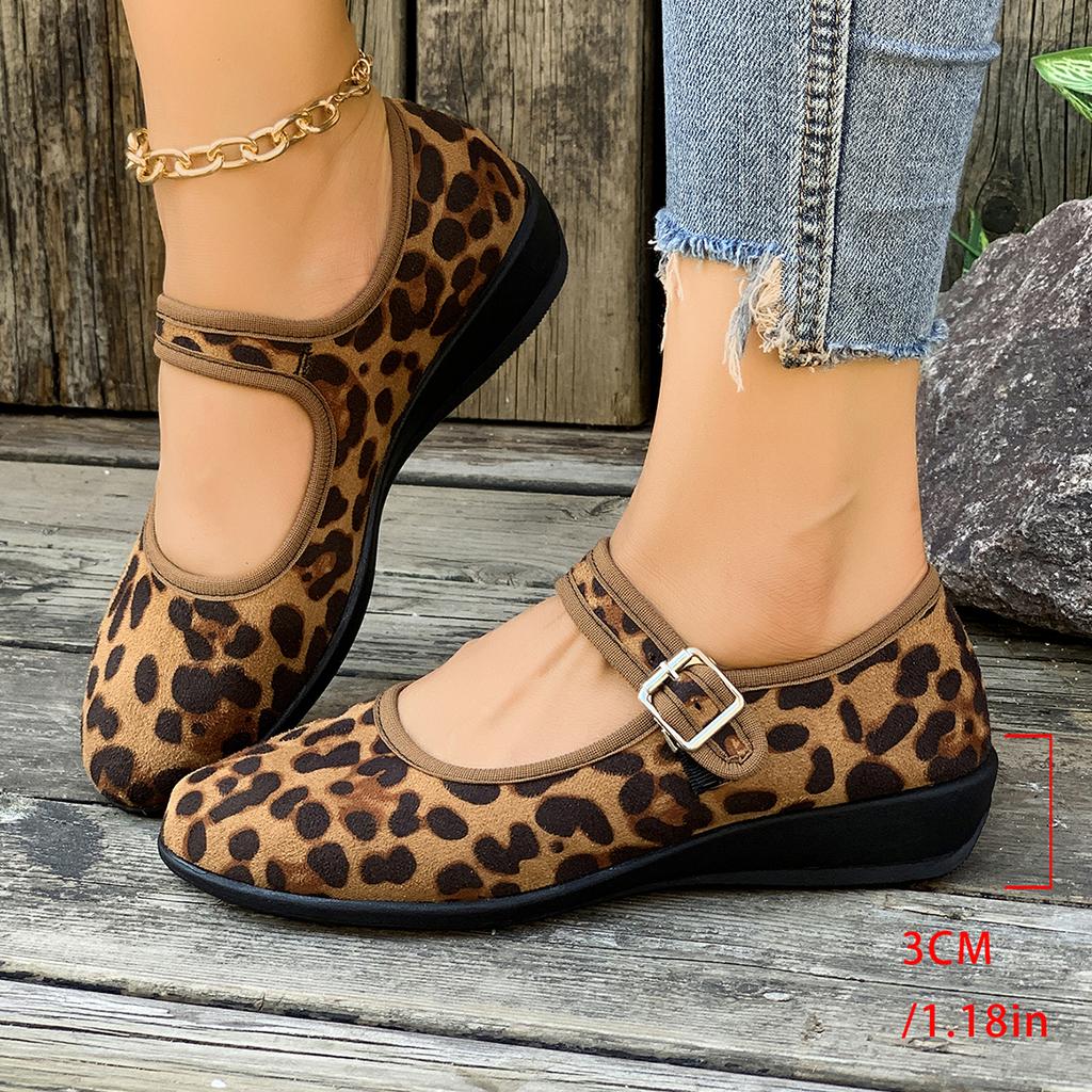 Fashion Women Flats Buckle Ballet Shoes Women Brand Designer Round Toe Mary Jane Shoes Woman Comfort Soft Sole Casual Walking Loafers