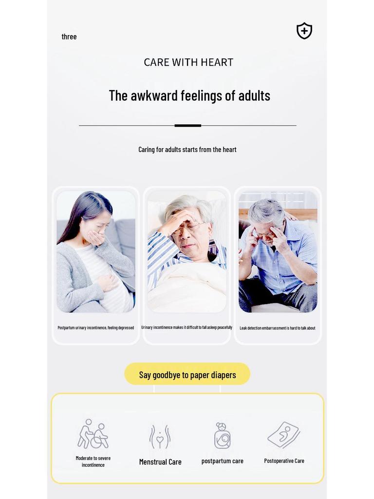 Washable Elderly Leak-Proof Pull-Up Cotton Adult Diapers