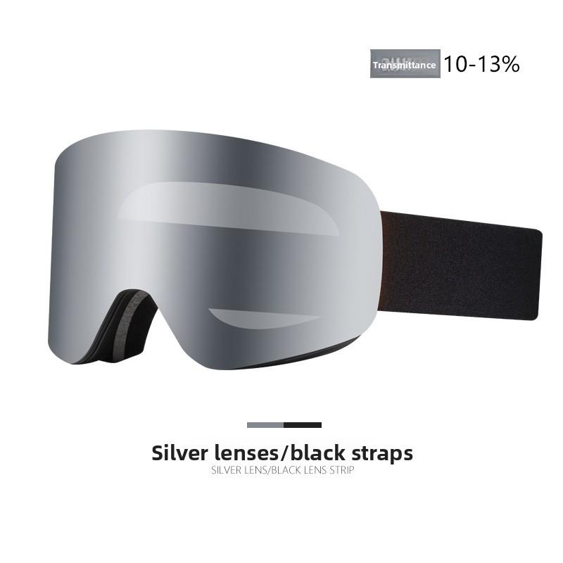 Flip Ski Goggles Cylindrical Magnetic Suction Double Layer Anti-fog Myopia Windproof Outdoor Sports Goggles Snow Glasses