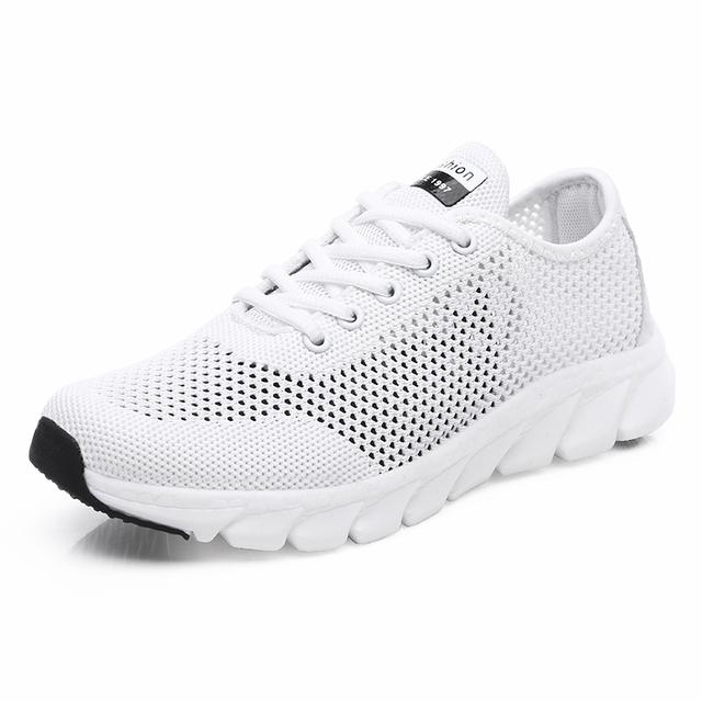 Rimocy Knitting Mesh Breathable Sneakers Women Flats Casual Lace Up Walking Shoes Woman  Tenis Feminino Summer Sport Shoes