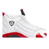 Air Jordan 14 Retro 'Candy Cane' 2019 (Unisex) White / Varsity Red / Metallic Silver / Black Vintage Basketball Shoes 487471 100