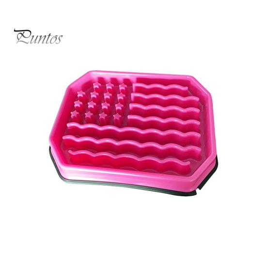 

Медленная кормушка для собак, нескользящая миска для медленной кормления, кормушка-головоломка для домашних животных, предотвращающая удушье, миска для собак маленьких и средних пород розы красного