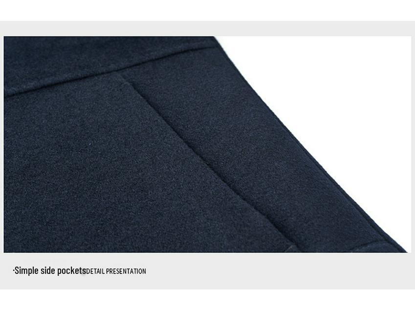 Men's High-End Cashmere & Mulberry Silk Wool Coat - Business Casual Lapel Jacket for Autumn/Winter
