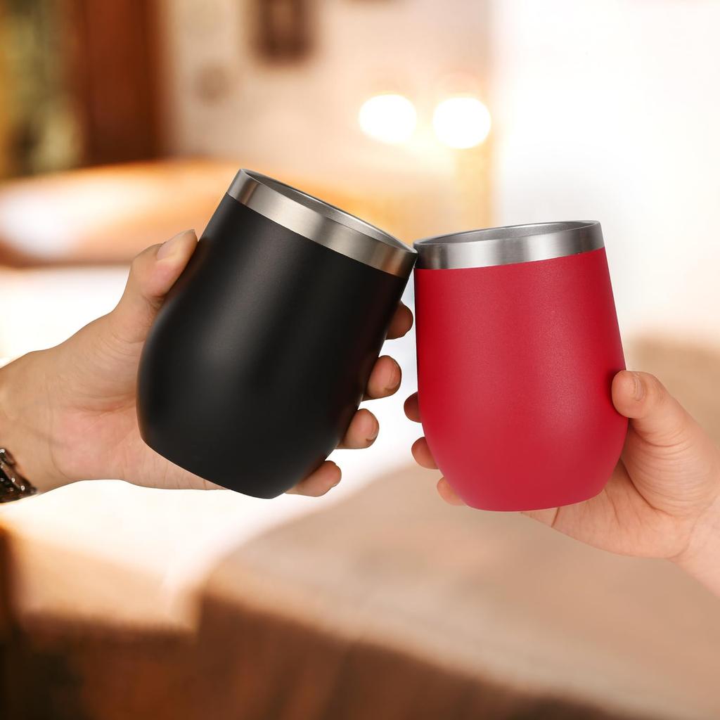 Livole Vacuum Pair Comes with Lid and Pair Couple Stainless Dishwasher Black Red Tumbler, Insulated, Insulated, Set, Straw, Tumbler, Present, Gift,