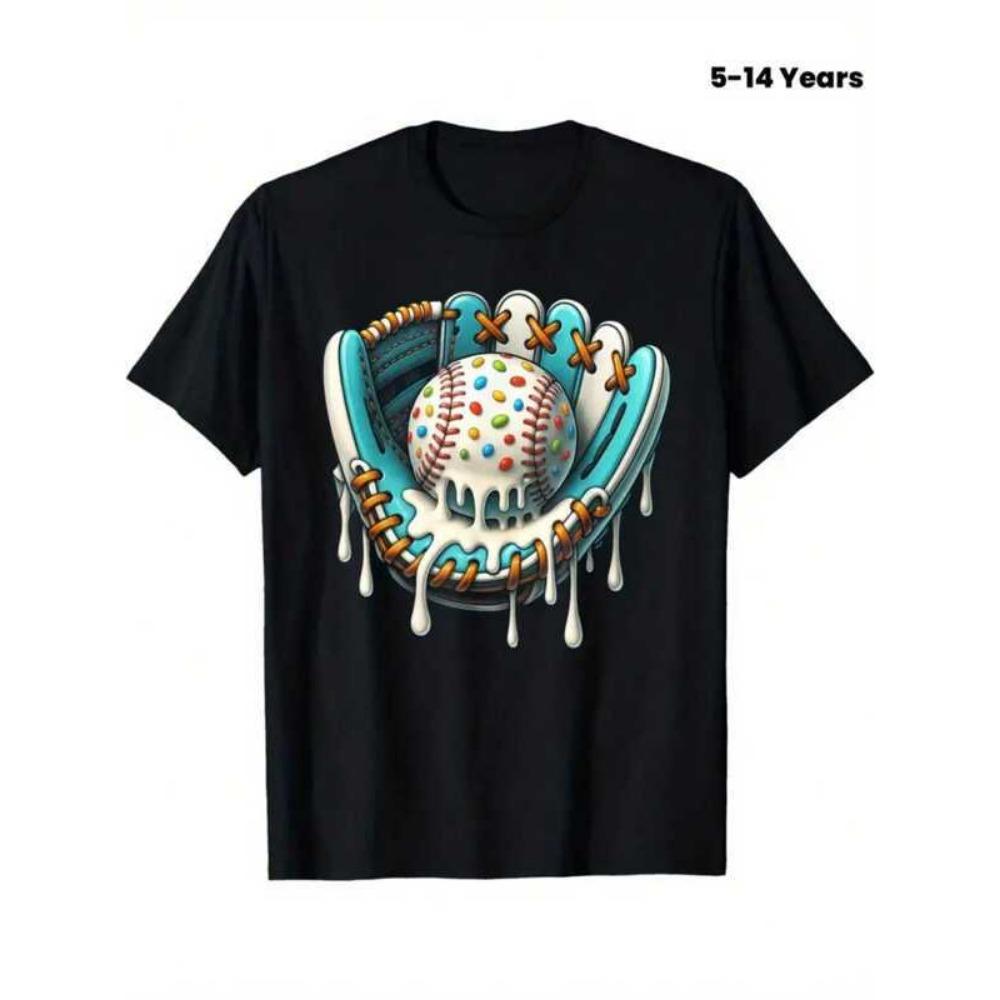 

Бейсболка с принтом мороженого для мальчиков, детская футболка в бейсбольном стиле с рисунком 100