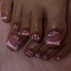French Light Pink Short Square Wearable Toe and Fingernail Art Pieces