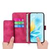 Dla Xiaomi Poco M7 4G (UE) (171mm) Etui Wzór Kwiatowy Skórzane PU Portfel Pokrowiec na Telefon ze Smyczą
