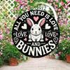 2D Flat 20cm Happy Valentine's Day Rabbit Wooden Wall Hanging Decor - Car Balloon Universal Holiday Wooden Pendant, Home Decoration Welcome Sign Party