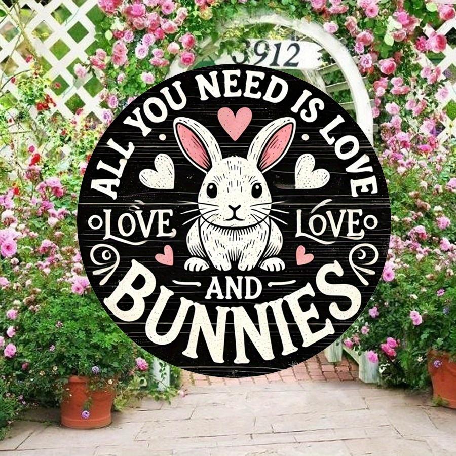 2D Flat 20cm Happy Valentine's Day Rabbit Wooden Wall Hanging Decor - Car Balloon Universal Holiday Wooden Pendant, Home Decoration Welcome Sign Party