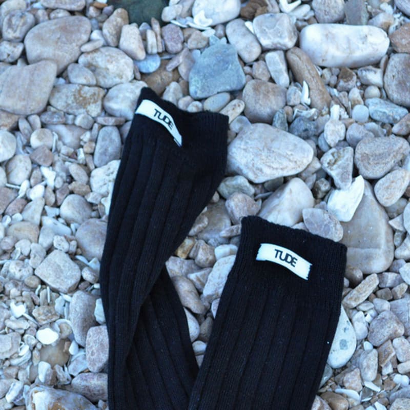 

TUDE LOGO SOCKS BLACK ONE