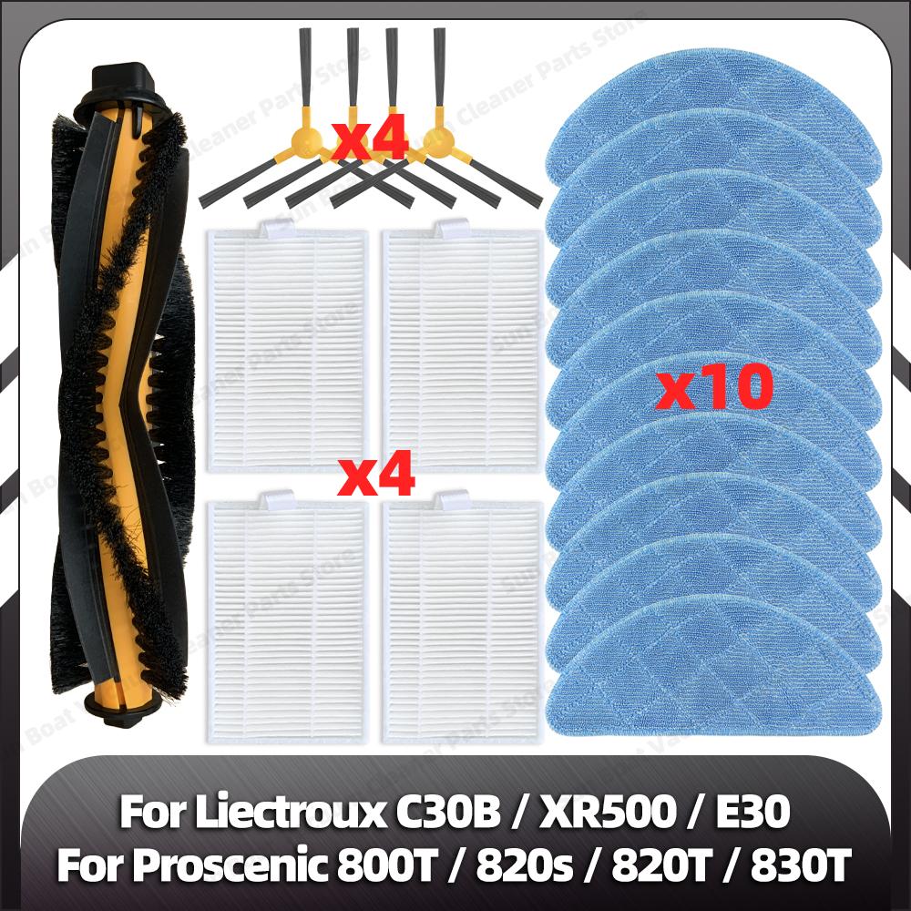 Compatibil pentru LIECTROUX C30B XR500 E30 Proscenic 800T 820S 820T 830T Aspirator Robot Perie Principală Laterală Filtru Hepa Lavetă Mop Piesă de Schimb