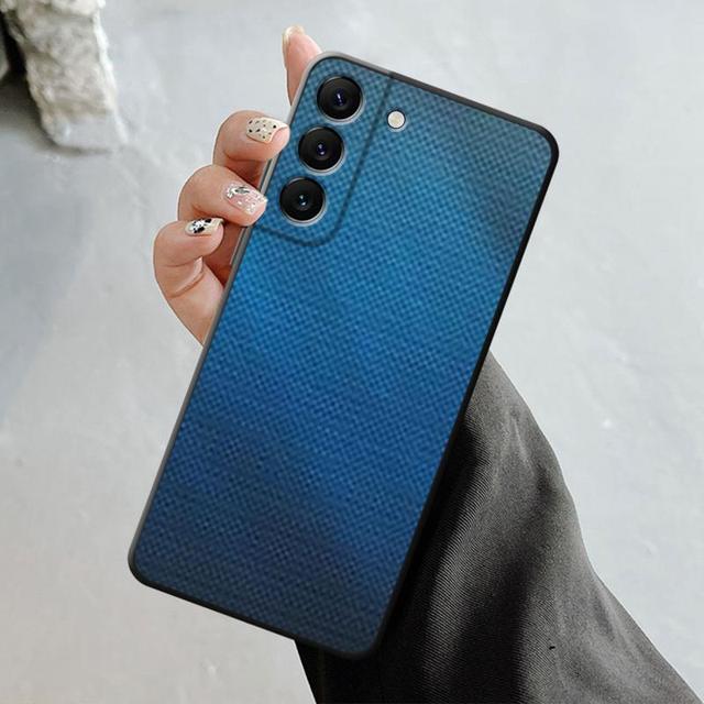Luxury Carbon Fiber Texture Phone Shell For Samsung Galaxy S23 S22 S21 S20 Fe Ultra S10 S9 S8 Plus Note 20ultra 10plus Case