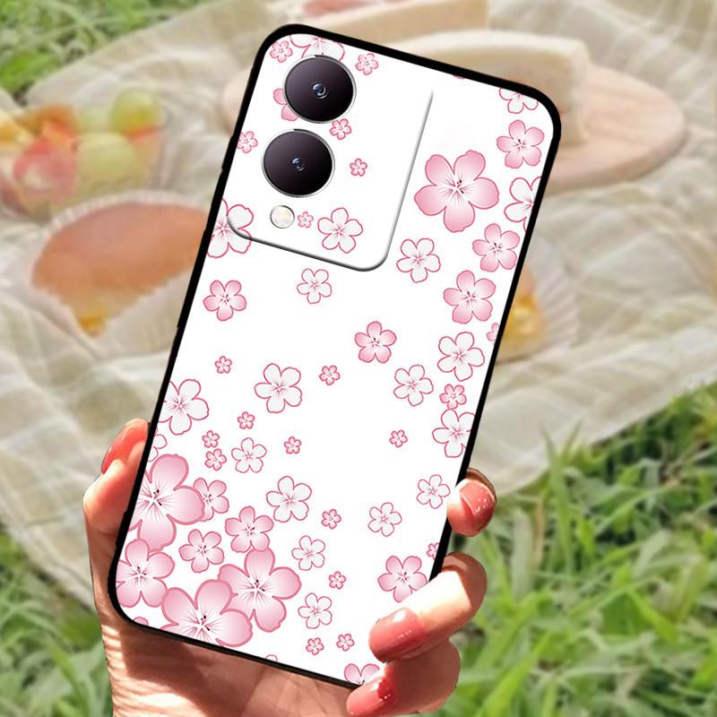 Für Vivo Y17s Hülle Mode Cartoon Schwarz Silikon Weiche Rückseite Hülle Für Vivo Y17s Handyhülle Cover 6,56" Y 17 s Funda Coque