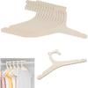 12Pcs Baby Hangers Wood, 9 Inch Long Wooden Non-Slip Nursery Baby Clothes Hangers with Bear Ears, Toddler Clothes & Pants Organizers for Closet