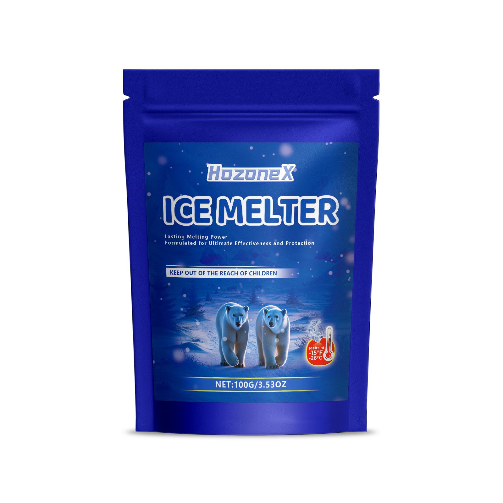 Ice Melter - Winter Fast-Acting Snow & Ice Remover, Concrete-Safe Low-Temperature Outdoor Snow & Ice Melting Agent