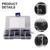 250pcs Washer Gasket Set Black Nylon Rubber Flat Ring Plain Repair Kit