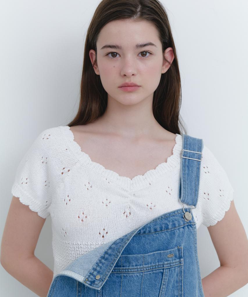LETTERA Scallop Square Knit_2Color