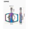 Cxwxc Bicycle Binding Pedals Single Sided Flat Pedals With Anti Slip Aluminum Durable Cleats Cx 160 B. Metallic