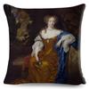 Vintage Style Woman Cushion Cover Decor Europe Lady Girl Print Pillowcase 45*45Cm Polyester Pillow Case For Sofa Home Car