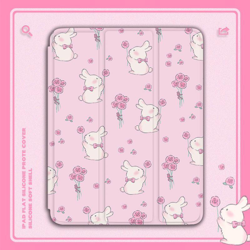 Capa Flip com suporte inteligente fofa para iPad 2020 2019 10.2 2018 2017 9.7 Air 1 2 3 4 10.5 10.9 8ª 7ª 6ª 5ª geração