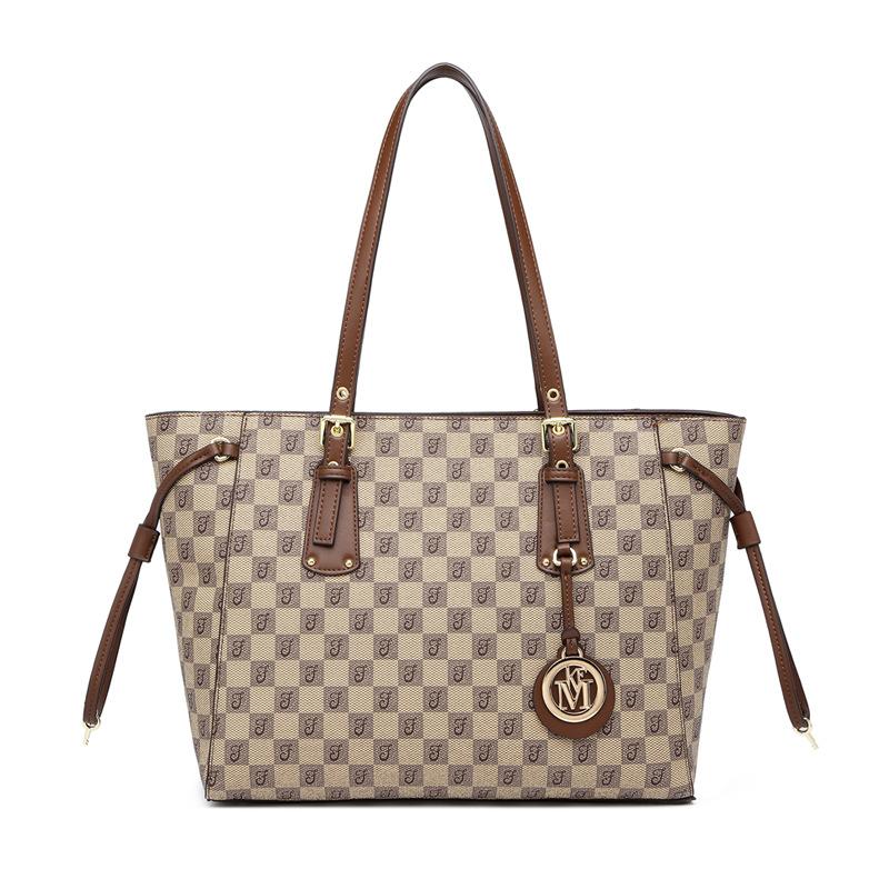 Nová módní kostkovaná dámská taška přes rameno, vysoce kvalitní, velkokapacitní kabelka, klasická, ležérní, všestranná, taška pro maminky