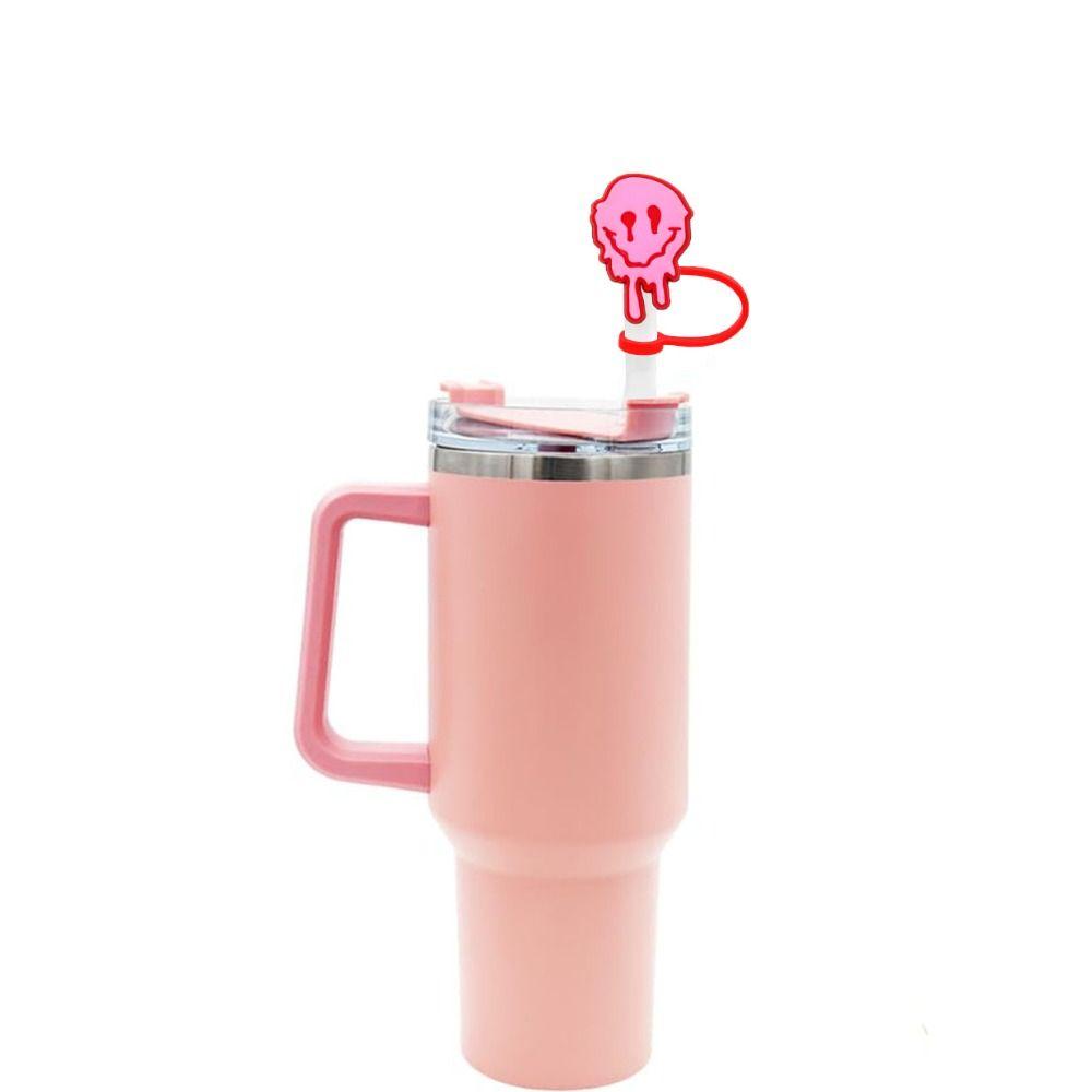 2pcs Silicone Rainbows Straw Toppers Splash Proof Straw Cover  For 7-8mm Straw