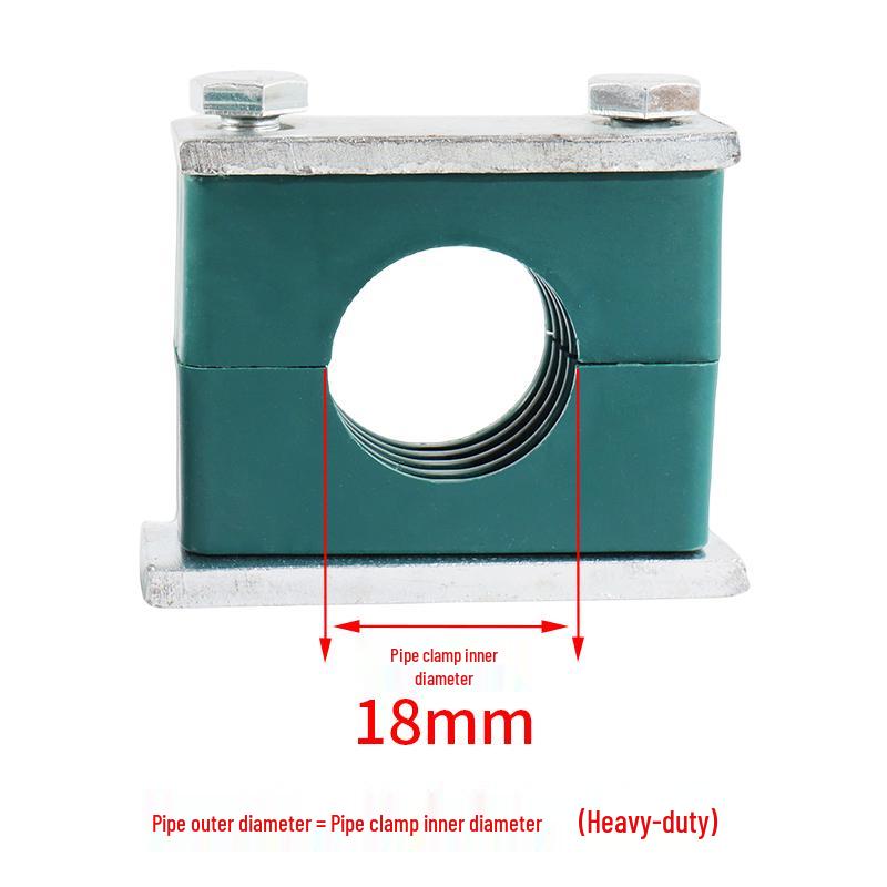 Heavy Duty Hydraulic & Marine Pipe Clamp - Double & Fixed Plastic Clamp