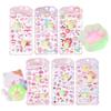 Being Glow-in-the-Dark Paws Sticker Set 6 Sheets Puffy 3D Marshmallow Soft Chewy Squishy Animal Decoration Second Series