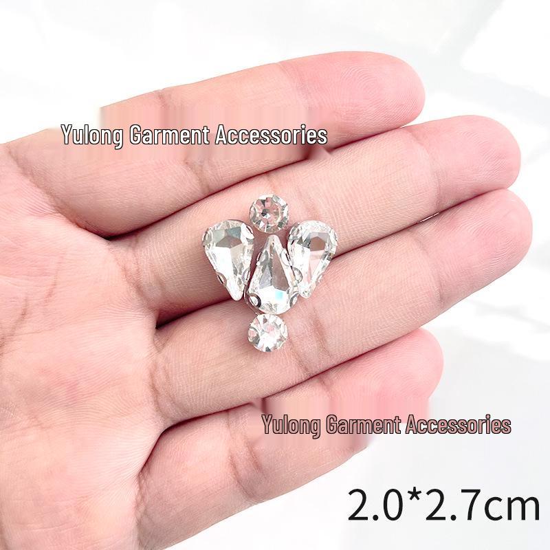 Luxury White Rhinestone Hotfix Stickers: Super Shiny DIY Dress Accessories with Hot Melt Adhesive