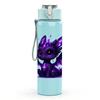 1PC Dark Purple Dragon Art 750ml Color Plastic Sports Water Bottle Leakproof Flip Straw Lid Suitable for Sports Office Home Use