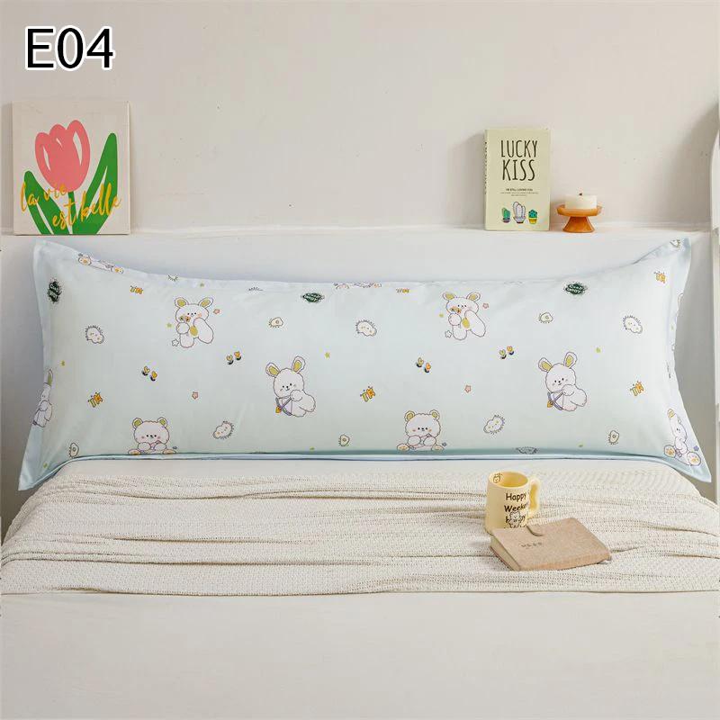 1Pcs 150Cm Lover One Piece Double Long Pillowcase Printed Home Sleeping Couple Pillow Cover Extended Bed Pillowcase Without Core