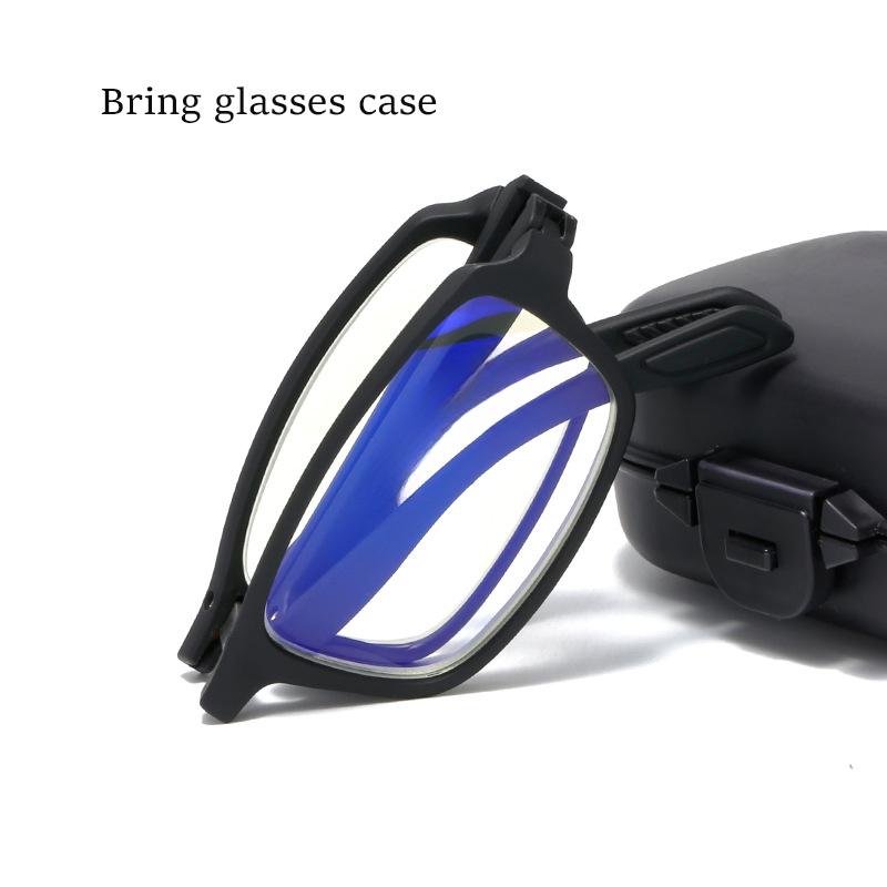 

Folding Reading Glasses Anti Blue Light Square FULL Frame Men Women High-definition Presbyopic Eyeglasses + 100 degrees