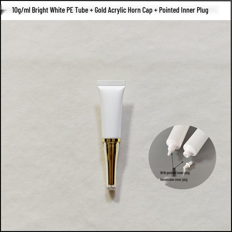 In Stock 10g Eye Cream Empty Tube - Milky White Refillable Skincare Cosmetics Packaging 