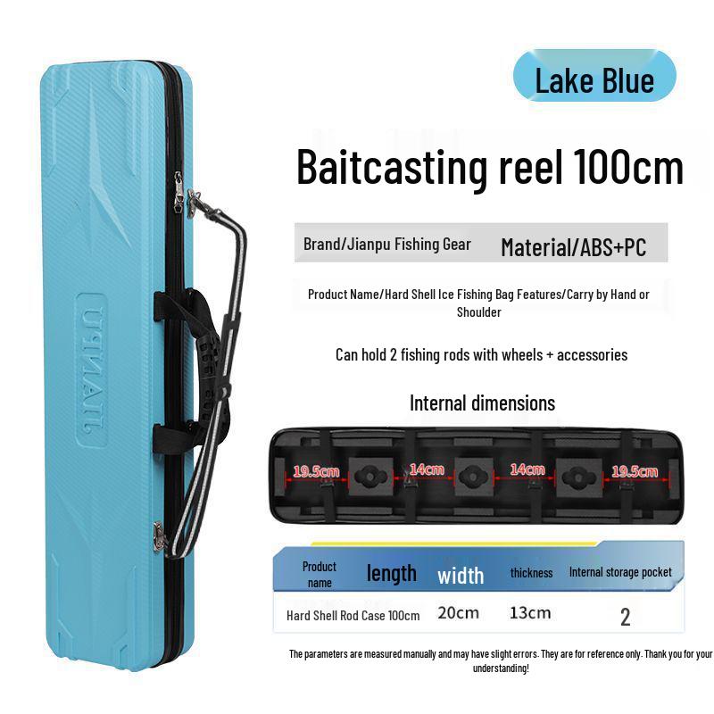 Fish Rod Bag for Raft, Lure, and Sea Fishing - No Disassembly Required, Fits Reel Line Groups, Multiple Models, Winter-Ready Storage.