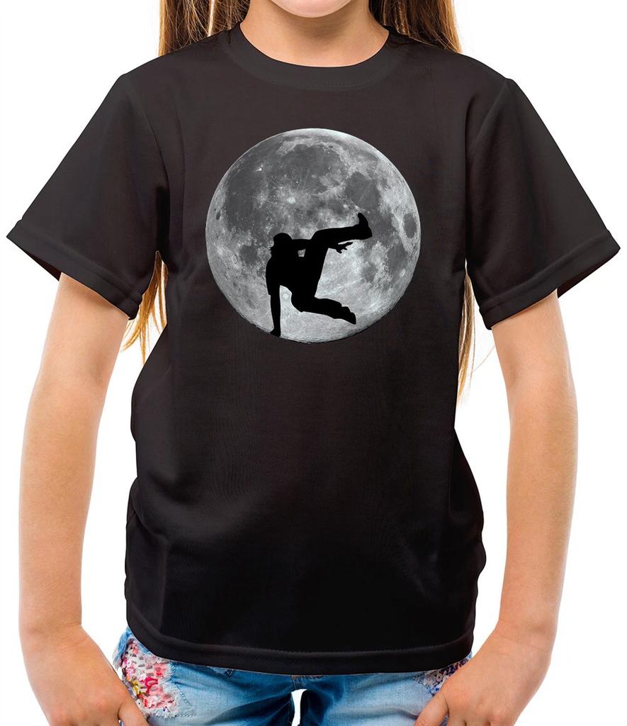 Free Running Moon - Kids T-Shirt - Free Runner - Free Run - Space - Freerun