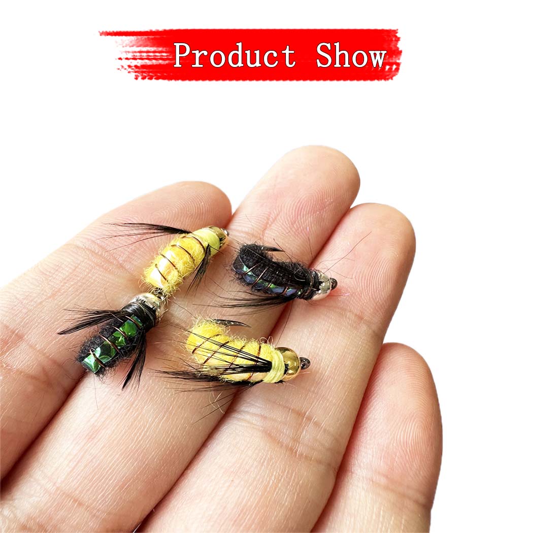 Приманка для ловли рыбы нахлыстом 5/10 шт./кор. черные крючки — фото 7