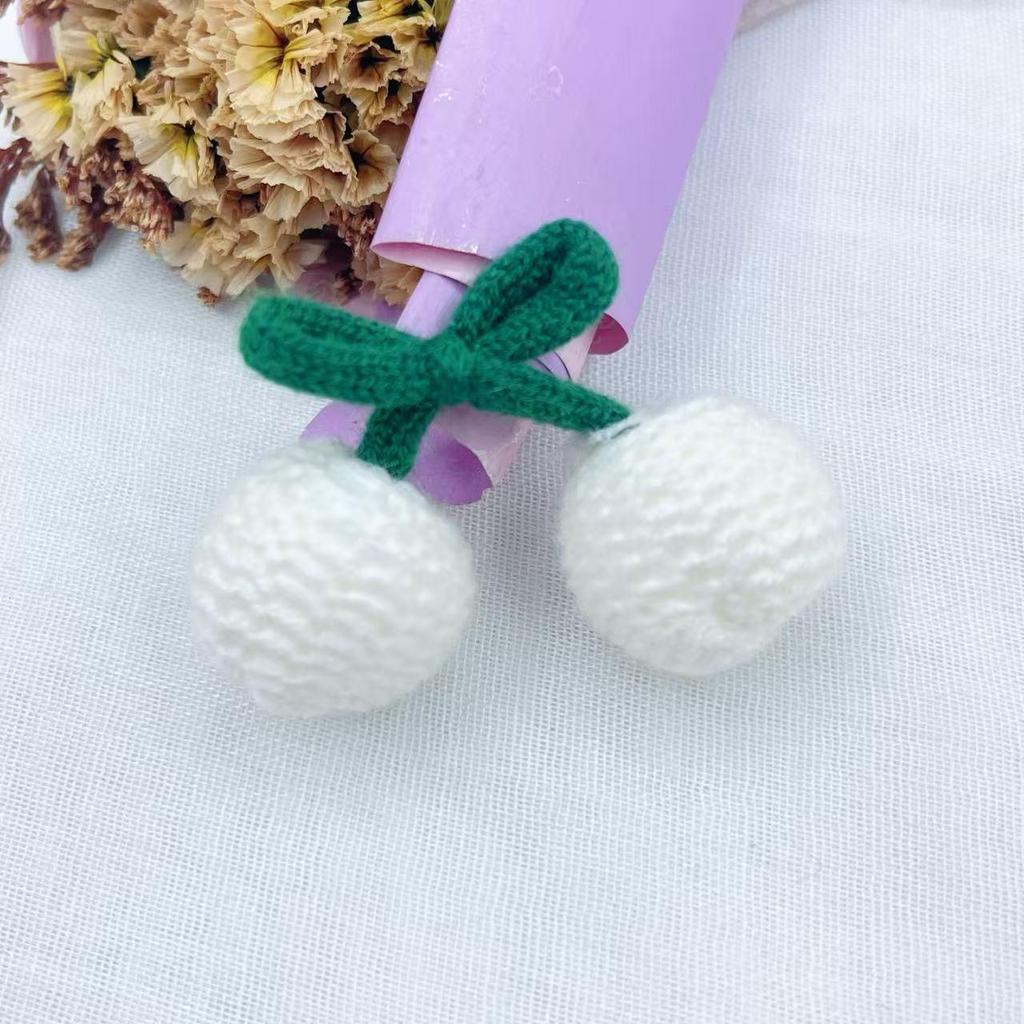 Cherry 3D Knitted Wool Yarn for DIY Jewelry, Socks, Hats, Toys, Keychains, and Decorative Accessories