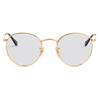 Sunglasses RX3447V 2500 50 size Round Metal Light Gray Light Color Lens Set RayBan Eyeglass Frame UV Protection Round Glasses Black Rim LIGHT COLORS