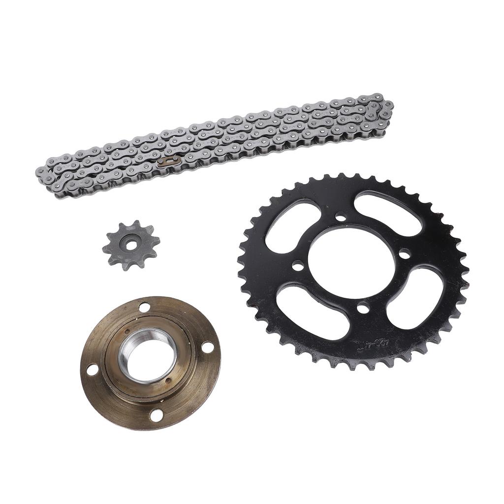 420 Sprocket and Chain Kit 10MM 10T Front 41T Rear Sprocket 76 Drive Links Chain Toothless Flywheel