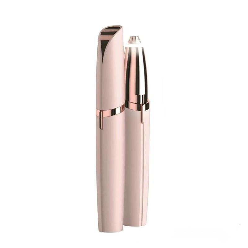 1pc Electric Eyebrow Trimming Tool Portable For Beginners Automatic Electric Eyebrow Trimmer Nose Hair Shaving Brush Scraper