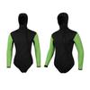 5mm Neoprene Wetsuit Surfing Diving Freediving Warm Winter Fall Use Mens Two Piece Black Green