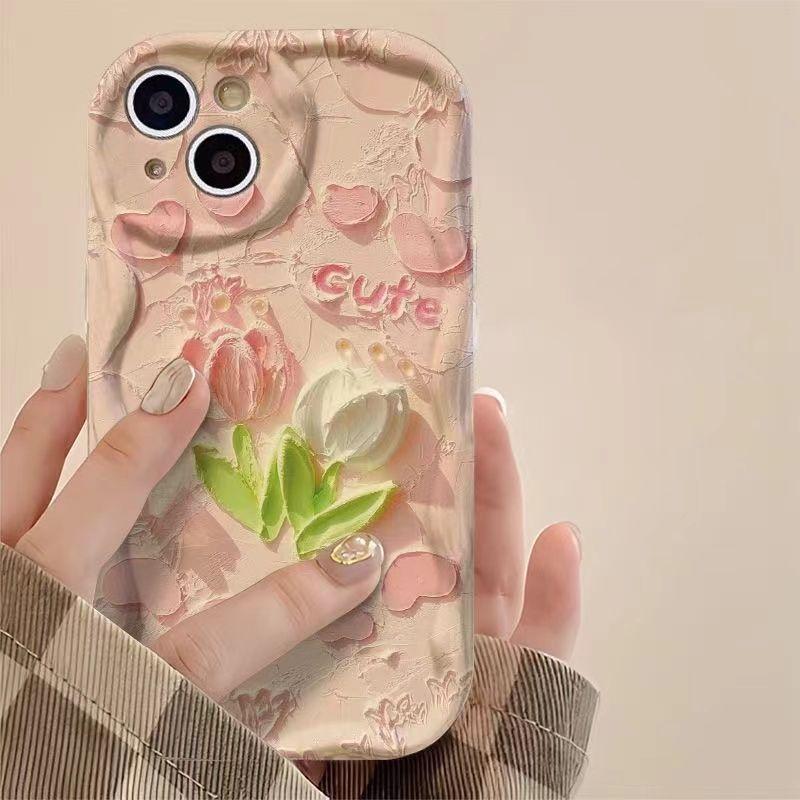 Art Flowers With Heart Chain Case For Redmi 15 15C Note 14 4G 13 12 PRO 5G Plus 10 8 11S 13C 14C 12C 12 13 A5 A3 10C Cover
